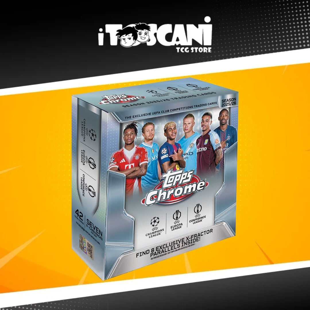 Topps Chrome UEFA Club Competitions - UCC 
Mega Box 2025/26